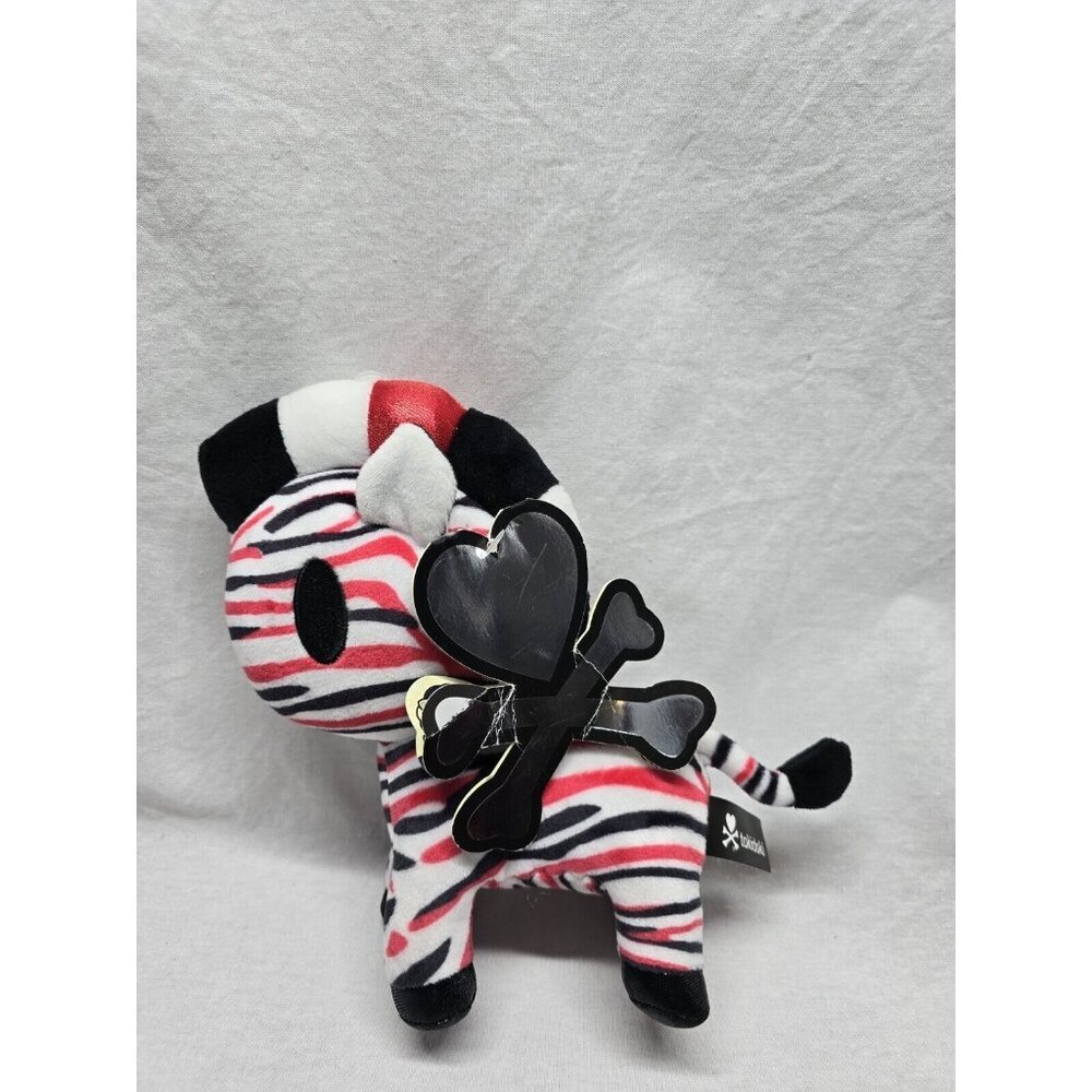 Tokidoki Unicorno Plush - ZAMBA (Small - 7.5 inch) - Red White Black Zebra